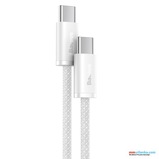 Baseus Dynamic Series 1m Fast Charging Data Cable Type-C to Type-C 100W White (6M)